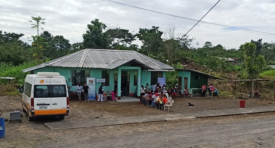 Casa comunal de Huambi, donde se realizó la brigada médica de Fundación Tierra Nueva